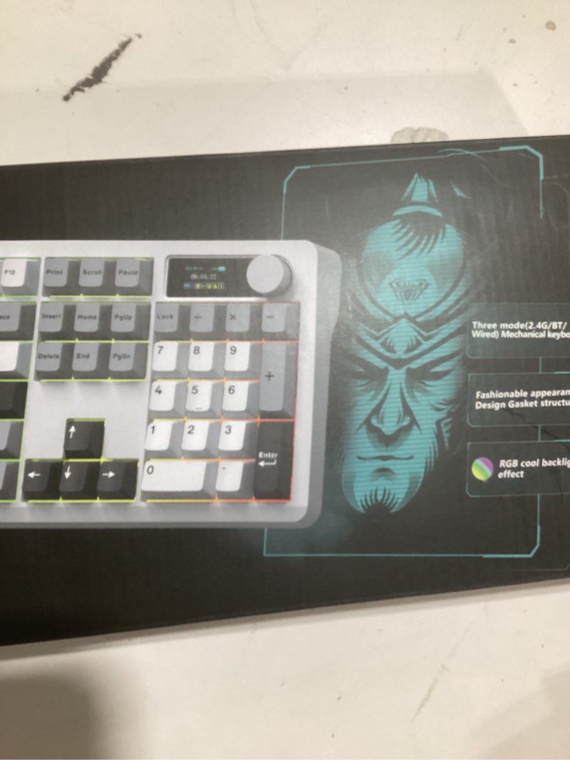 Condition photo showing New/Like New for AULA F106 PRO Wireless Mechanical Keyboard,Full Size Gaming Keyboard with Hot Swappable Knob & Screen,Tri-Mode RGB Backlit with 8000mAh for PC/Laptop/Windows - Blaze Switch,Comic Mix