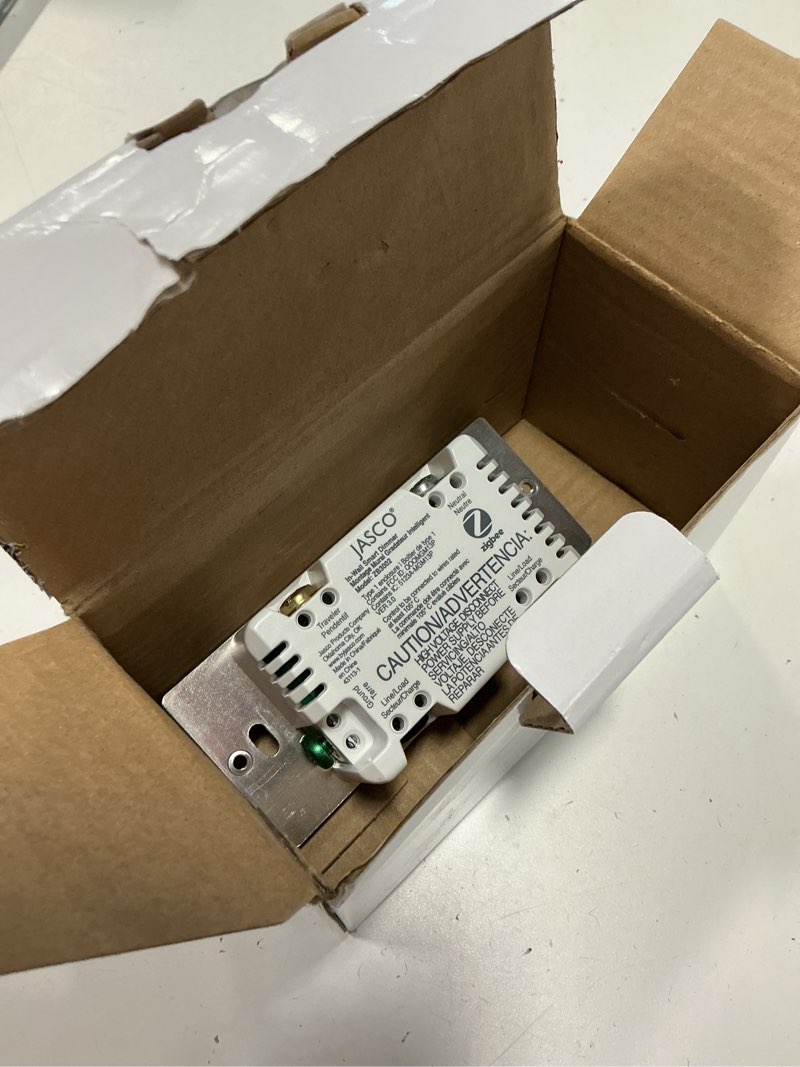 Condition photo showing Good Condition for enbrighten 43080 zigbee in-wall smart paddle dimmer with quickfit and simplewire, white/almond paddle dimmer, no energy