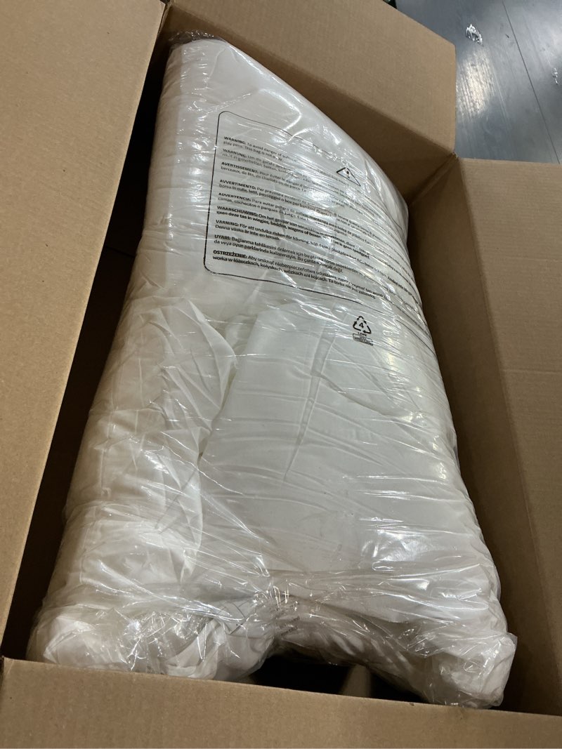 Condition photo showing As Is for amazon basics down-alternative pillows for stomach and back sleepers, soft density, 20 x 36 inches, 2-pack, white king (pack of 2) soft pillow