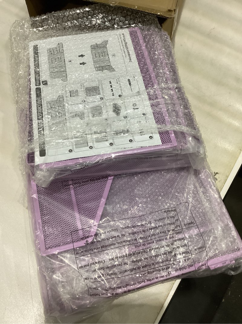 Condition photo showing New/Like New for DALTACK Mesh Desk Organizer, 5-Tier Paper Letter Tray with File Holder & Pen Holder & Sliding Drawer, Desktop Organizer and Storage for Desk Accessories Office Supplies, Purple
