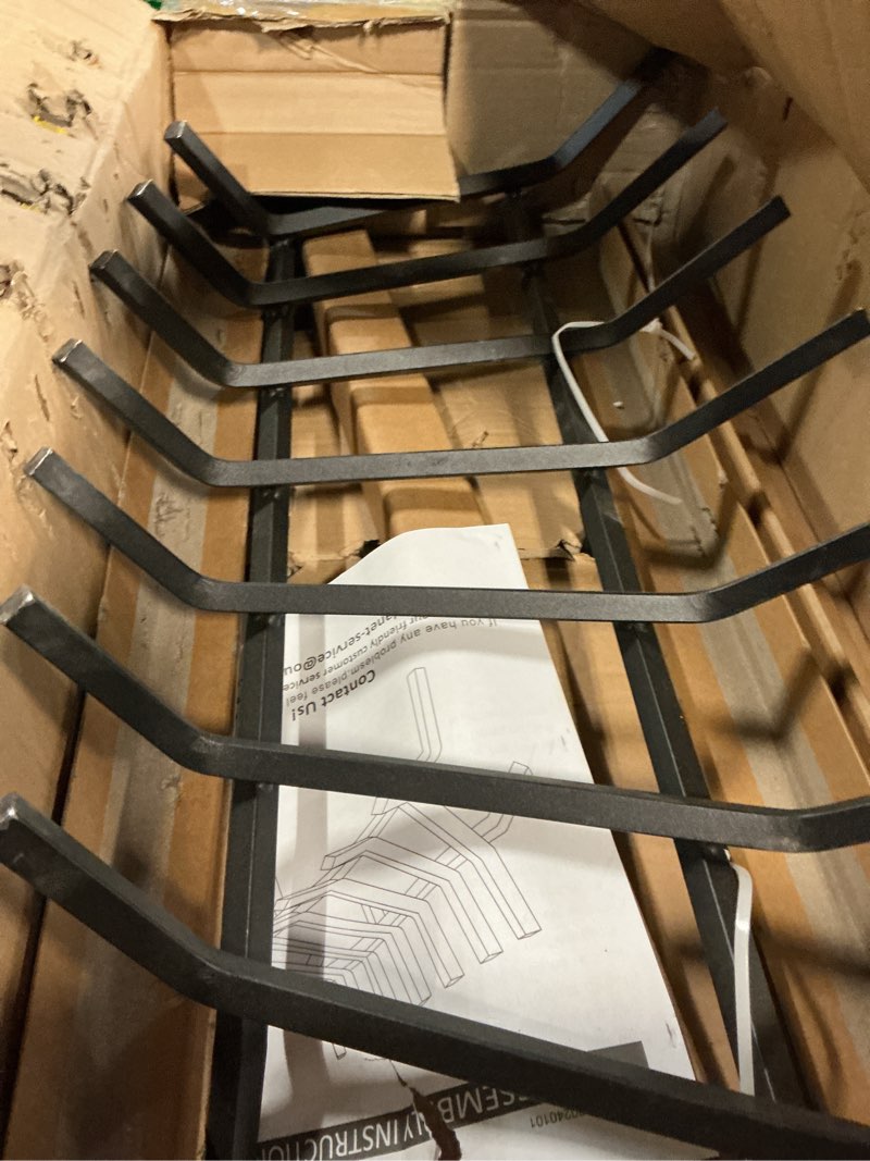 Condition photo showing Good Condition for Mr IRONSTONE Fireplace Grate 30 inch Solid Steel Heavy Duty Firewood Log Burning Rack Fire Grates fo