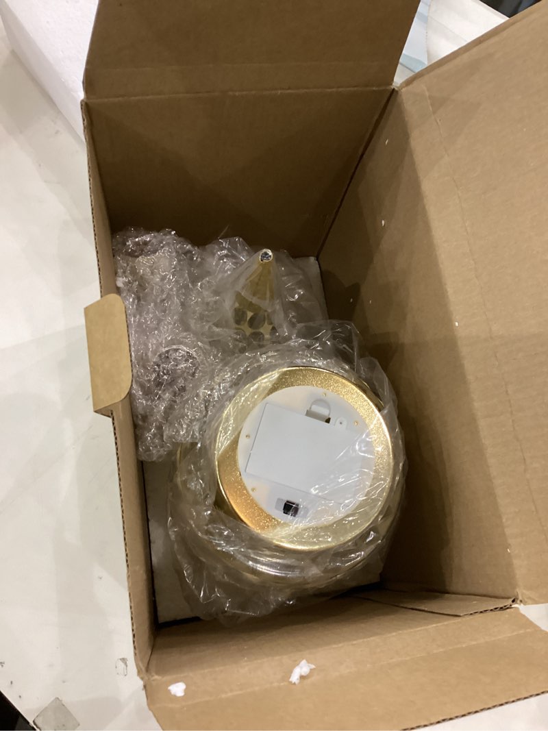 Condition photo showing New/Like New for Gold Mosaic Glass Christmas Tree with Star, 2 PCS Small Tabletop Christmas Trees with Light, Battery Operated Xmas Tree for Mantel Decor 11" Gold 2 PCS