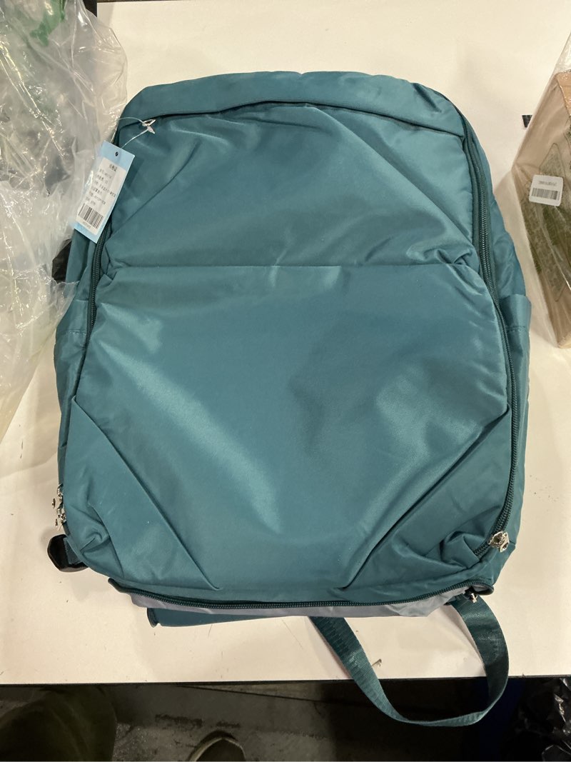 Condition photo showing New/Like New for wepadre Large Vacuum Backpack Travel with Pump Vacpack Backpack with Vacuum Seal Backpacks Traveling Backpacks Vacuum Compression for Travel Carry on Luggage Peacock Blue