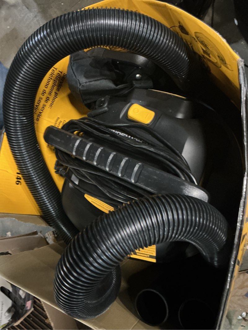 Condition photo showing As Is for dewalt stealthsonic quiet 12-gallon 5.5-hp corded wet/dry shop vacuum with accessories included