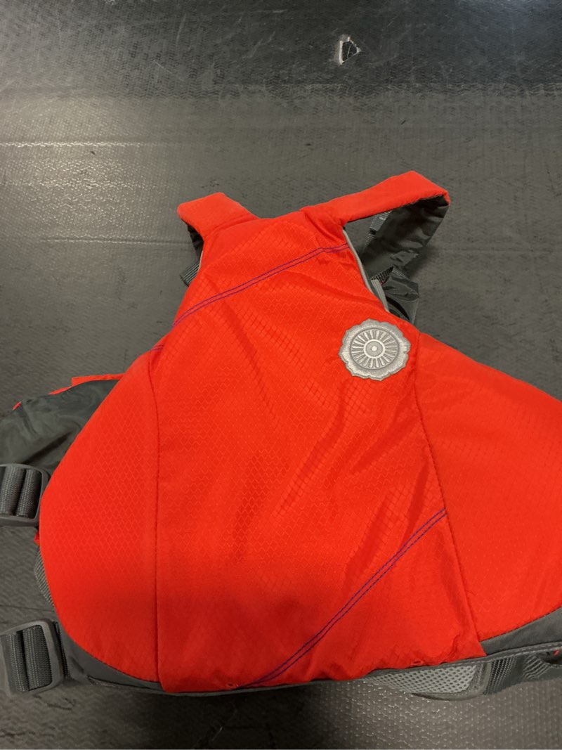 Condition photo showing Good Condition for Astral YTV 2.0 Life Jacket - Lightweight USCG Type V PFD Adult Life Vest for SUP, Touring, Sailing and Whitewater Small-Medium Fire Orange