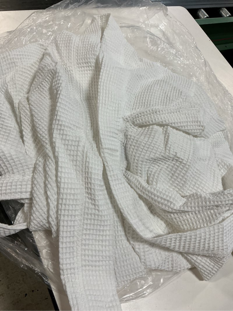 Condition photo showing Good Condition for organic turkish waffle robe, l, white