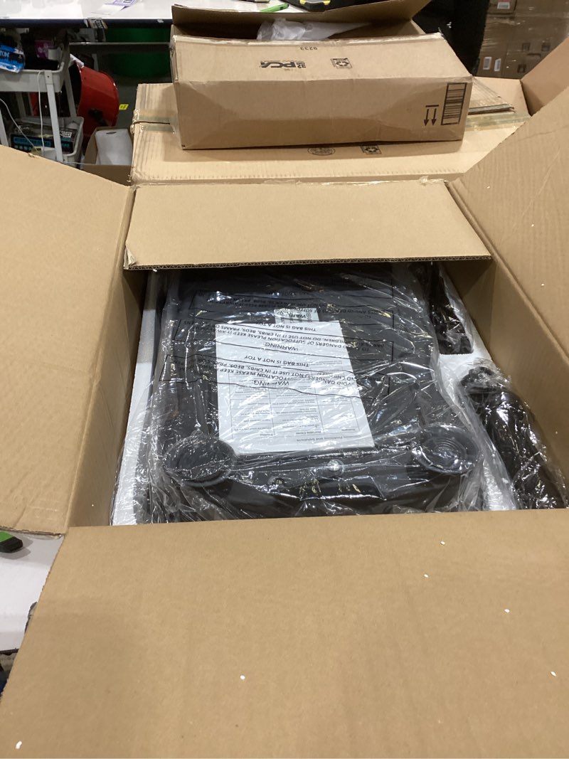 Condition photo showing New/Like New for vibration plate exercise machine, lymphatic drainage machine for weight loss, lymphatic drainage & muscle recovery, multiple speeds with bluetooth & remote, max user weight 330lbs pure black