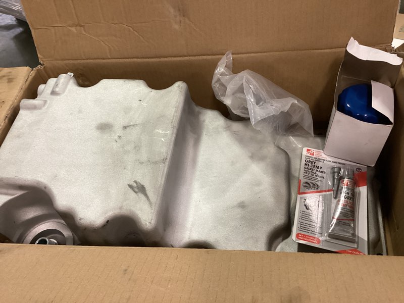 Condition photo showing As Is for 302-2 LS Swap Oil Pan Filte Kit Retrofit Compatible with Chevy Ventura Omega Camaro Nova F-body G-body 1964-1992 LS1 LS2 LS3 LS6 5.3L 5.7L 6.0L 6.5L V8 Engines with oil filter/sealant 302-2 KIT
