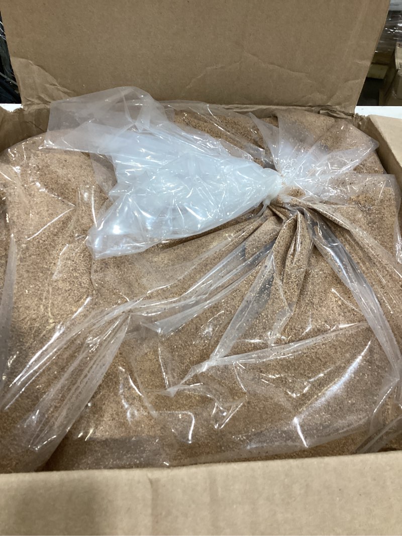 Condition photo showing Good Condition for 16 lbs or 7.2 kg ground walnut shell media 18-40 grit - fine walnut shells for tumbling, vibratory or blasting