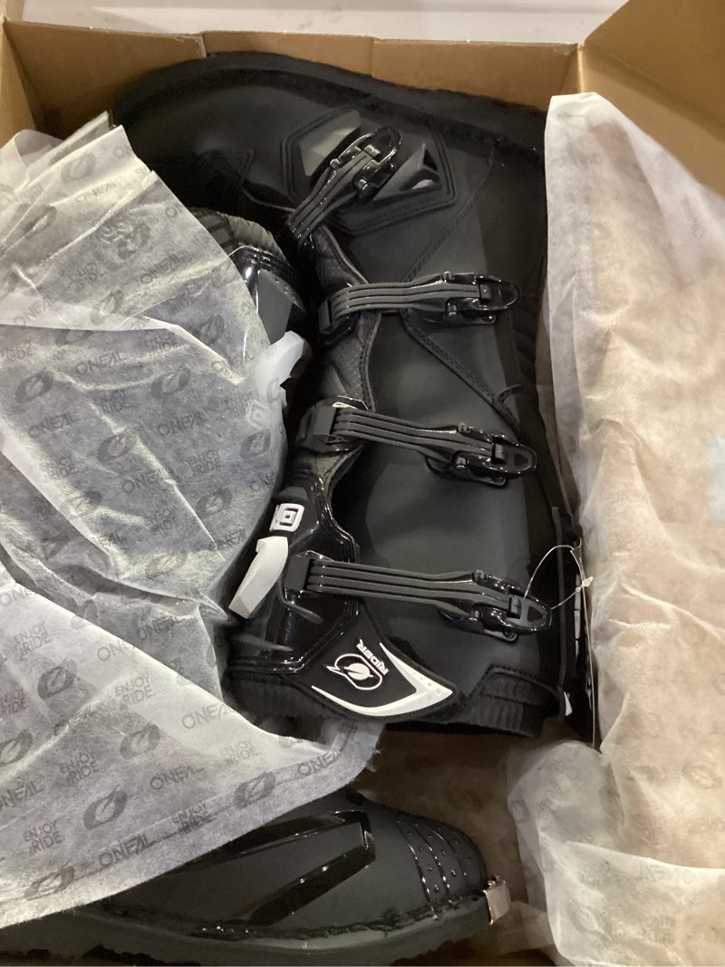 Condition photo showing New/Like New for o'neal men's new logo rider dirt bike boot 9