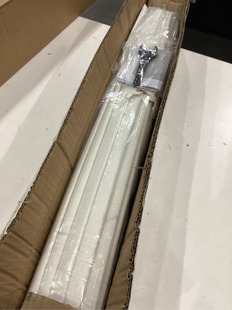 Condition photo showing Good Condition for lazblinds no tools no drill cordless roman shades for windows, blackout thermal insulated uv blocking window blinds, lightweight fabric blinds for indoor windows, 24" w x 72" h, blackout - white white 24" w × 72" h