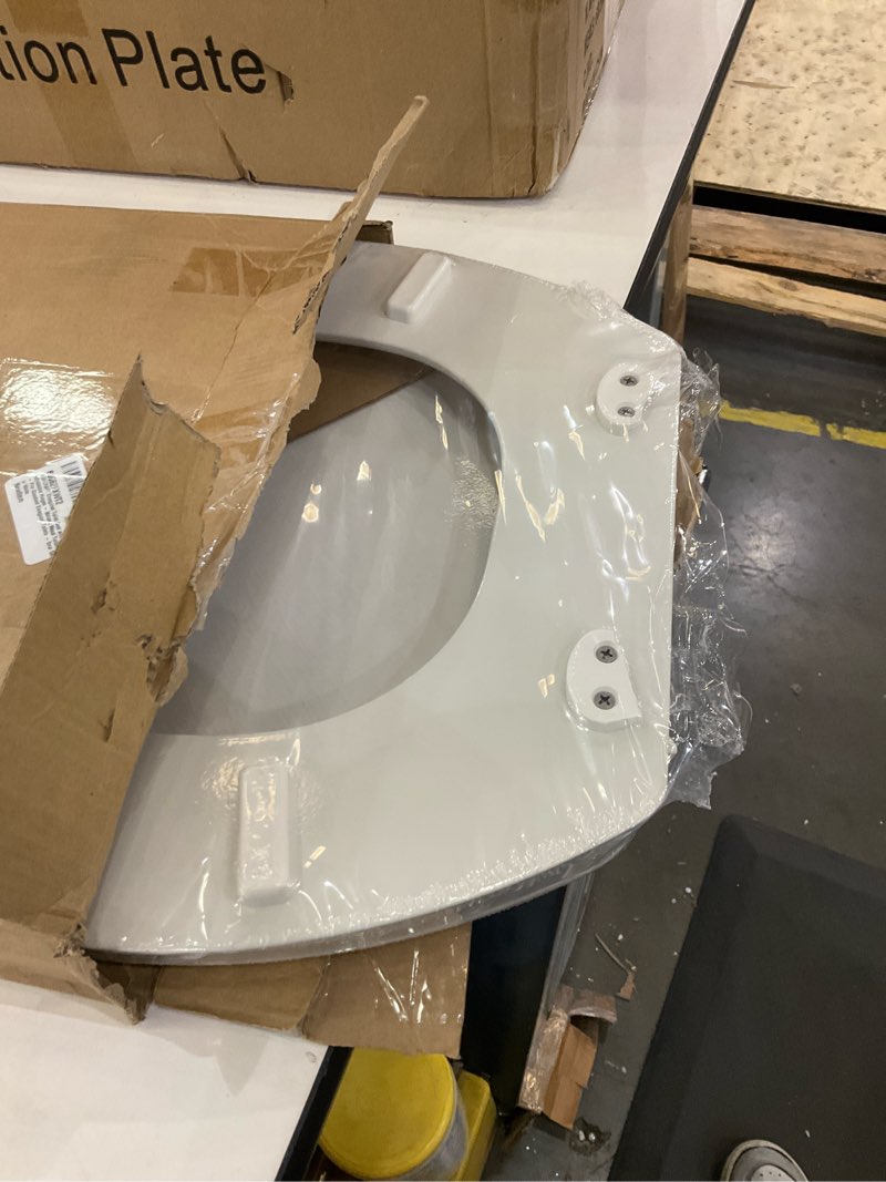 highcraft elongated toilet seat with adjustable hinges - molded wood toilet seat - fits standard elongated toilets - oval seat in white white elongated