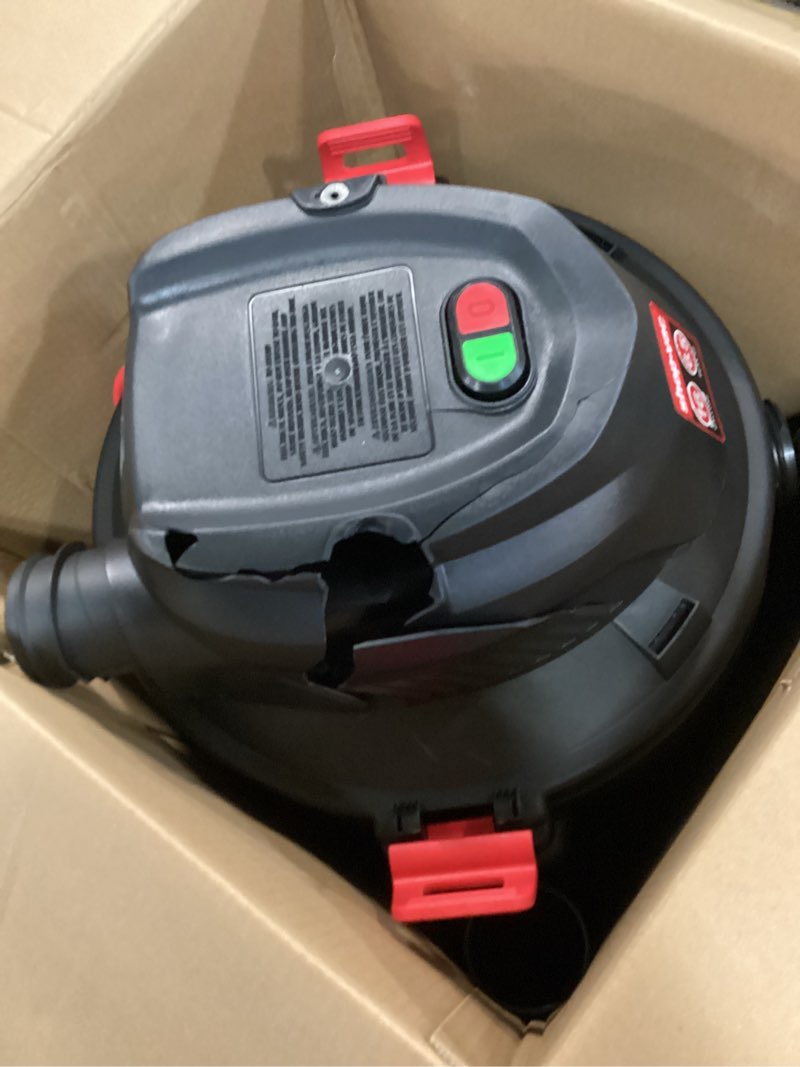 Condition photo showing As Is for shop-vac 16-gallon 6.5 hp corded wet/dry shop vacuum with accessories included