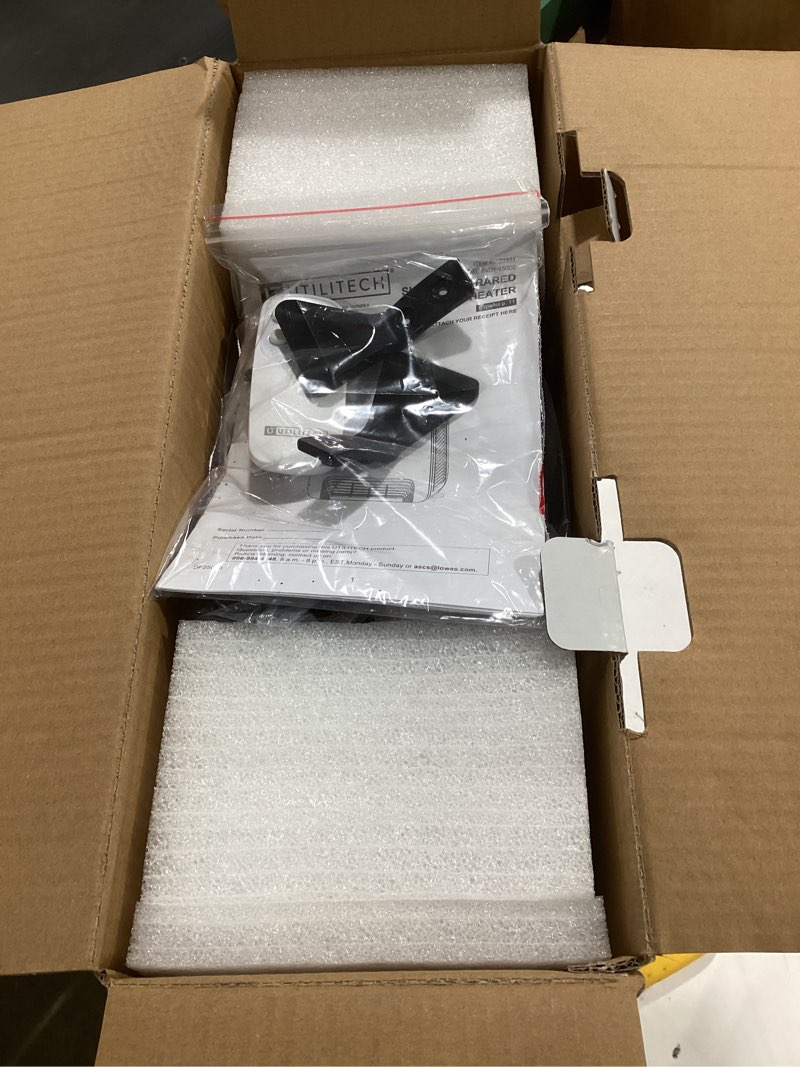 Condition photo showing As Is for Utilitech 1500-Watt 120 -Volt Heater fan Heater ( 14.76-in L x 16.93-in H Grille )