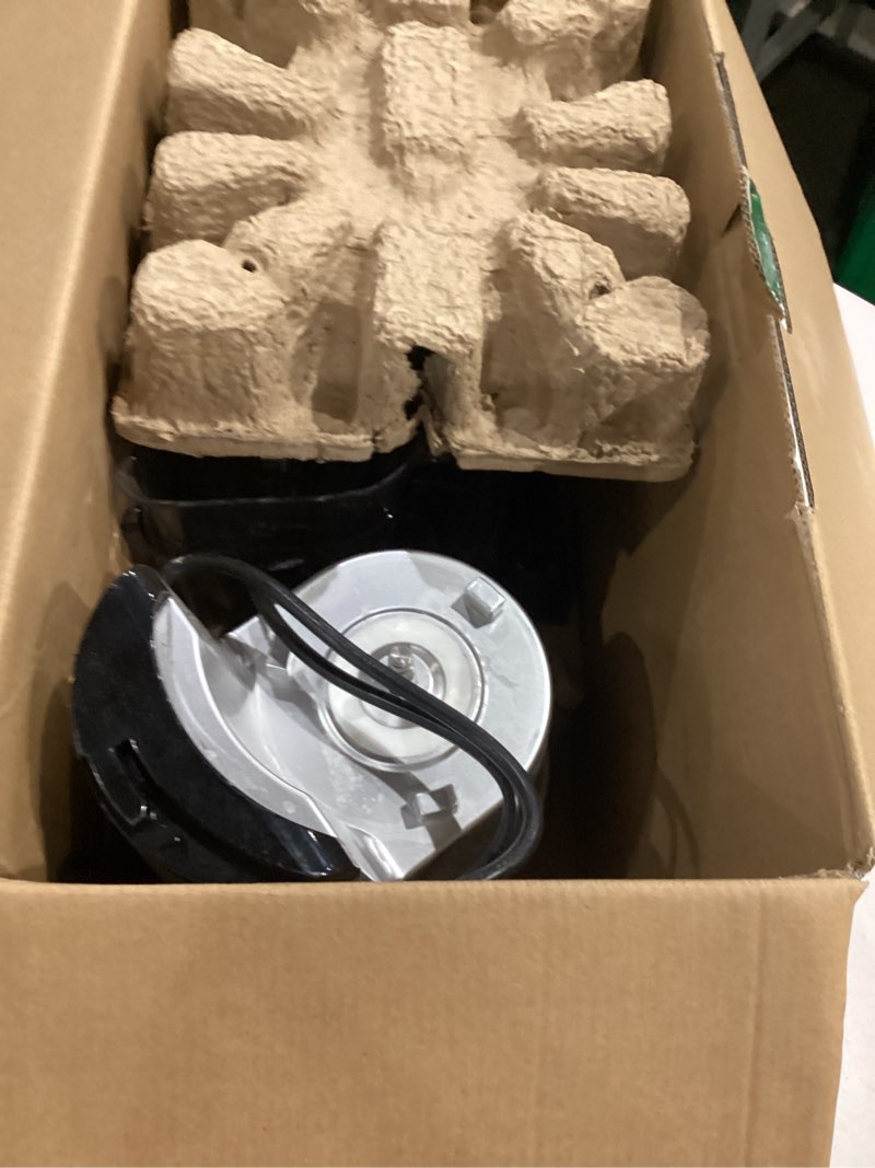 Condition photo showing As Is for Omega Wide Mouth Juicer Compact Vertical Cold Press Vegetable and Fruit Juice Extractor with 3-Inch Hopper 2-Speed Slow Juicing with Space Saving Design, 120-Watts, Black Silver Wide Mouth Vertical