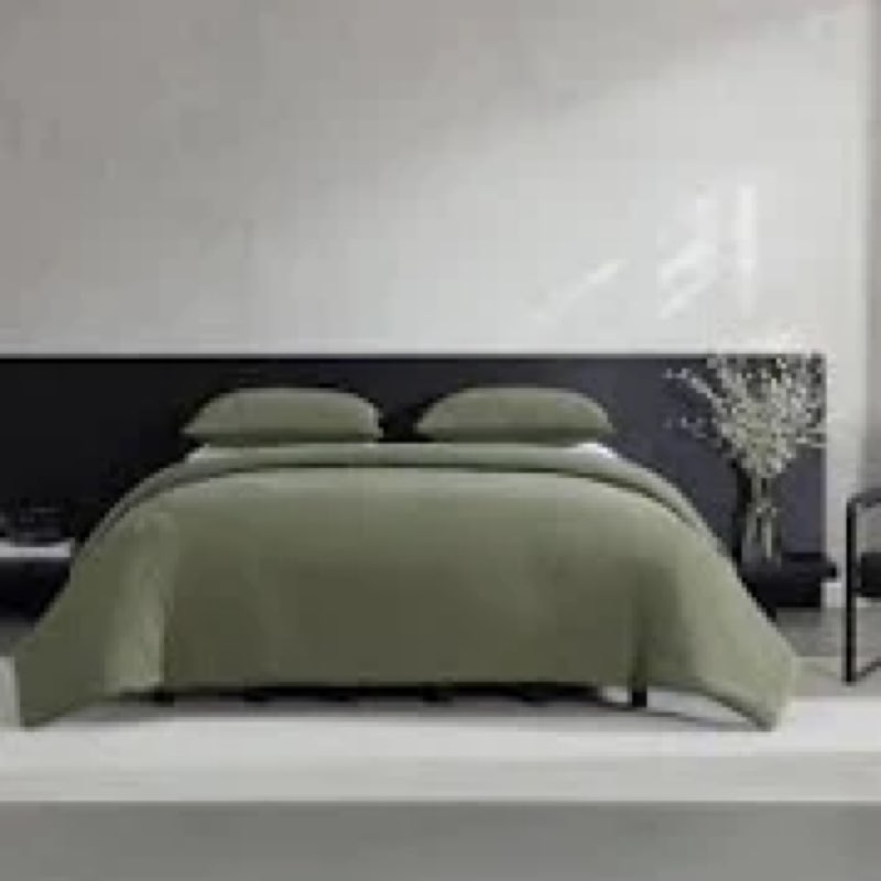 Vera Wang - King Duvet Cover Set, Premium Cotton Bedding with Matching Shams, Button Closure & Inner