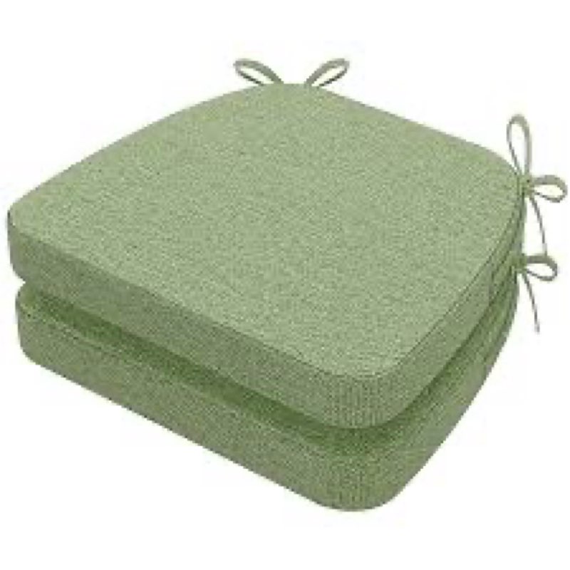 AAAAAcessories U-Shaped Chair Cushions with Ties and Removable Cover, 2\" Thick Kitchen Chair Pads, 4 pcs 