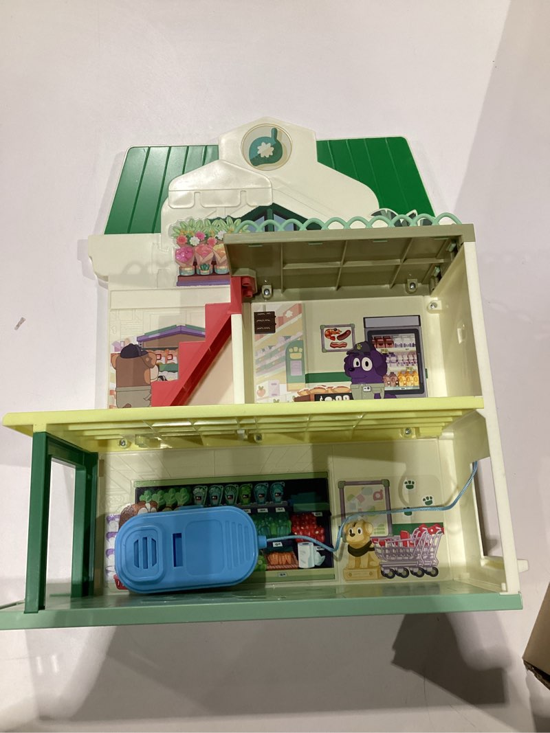 Condition photo showing Good Condition for Bluey and Bingo Supermarket Playset with Escalator, Pretend Play Toys for Toddlers, Sounds and 15 Pieces, Grocery Store Playset 1- Supermarket