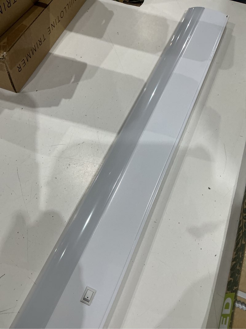 Condition photo showing As Is for good earth lighting 24-inch led slim direct wire undercabinet bar light - white - maximum illumination