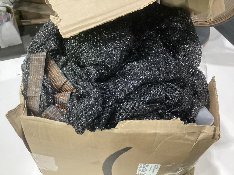 Condition photo showing As Is for koi pond netting kit 28 x 30ft, heavy-duty pe, bird deer fence netting, durable net cover for leaves, protect fish from blue heron bird, cats & predators, stakes & ties included