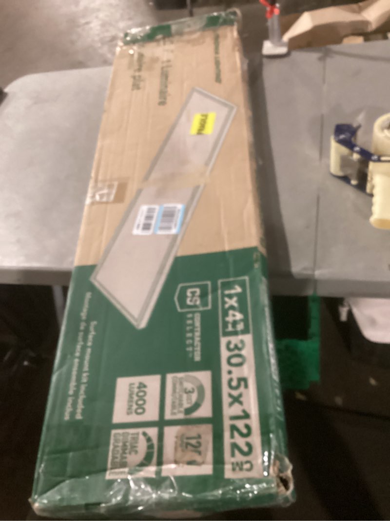 Condition photo showing Good Condition for allsmartlife 1x4ft led flat panel light surface mount, 24w/30w/40w, 4980lm dimmable 5cct 3000k-6000k, edge-lit troffer ceiling light fixture for kitchen, white 2-pack white 1x4ft 5cct (2-pack)