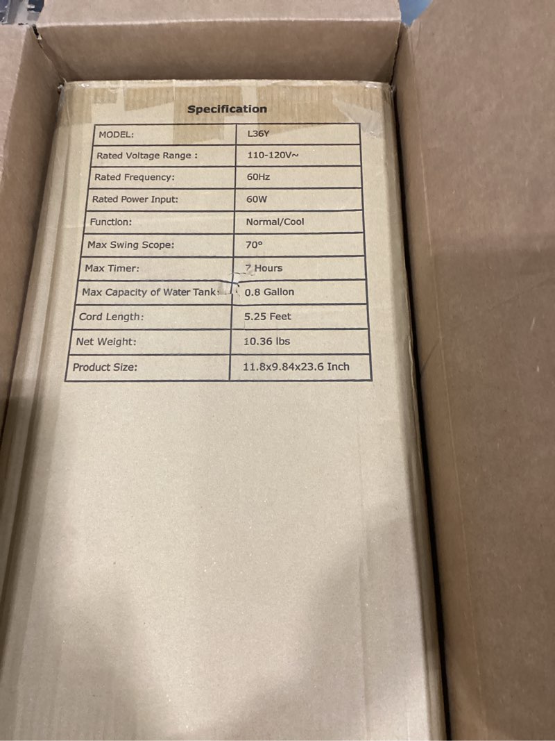 myicy 25" windowless air conditioner with double tanks for 16h cooling, 25ft remote & timer,3-in-1 e