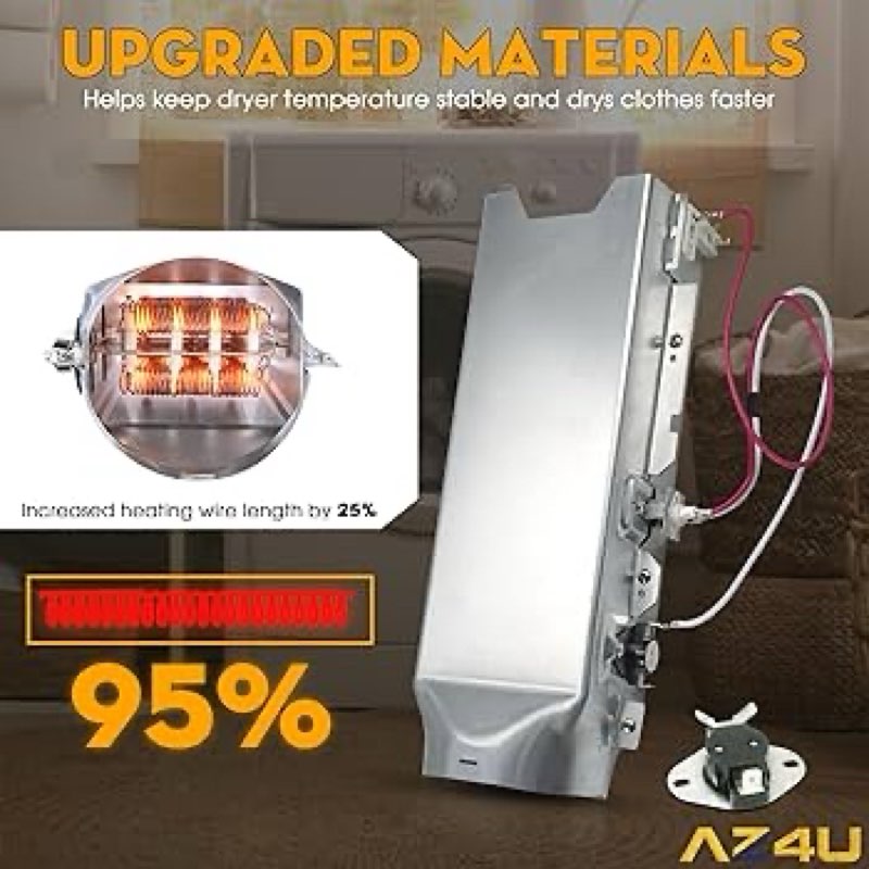dryer heating element kit for l-g dle2050w dlex2501v dlex2655v dlex5101v dle2301r dle2301w dle2350r 