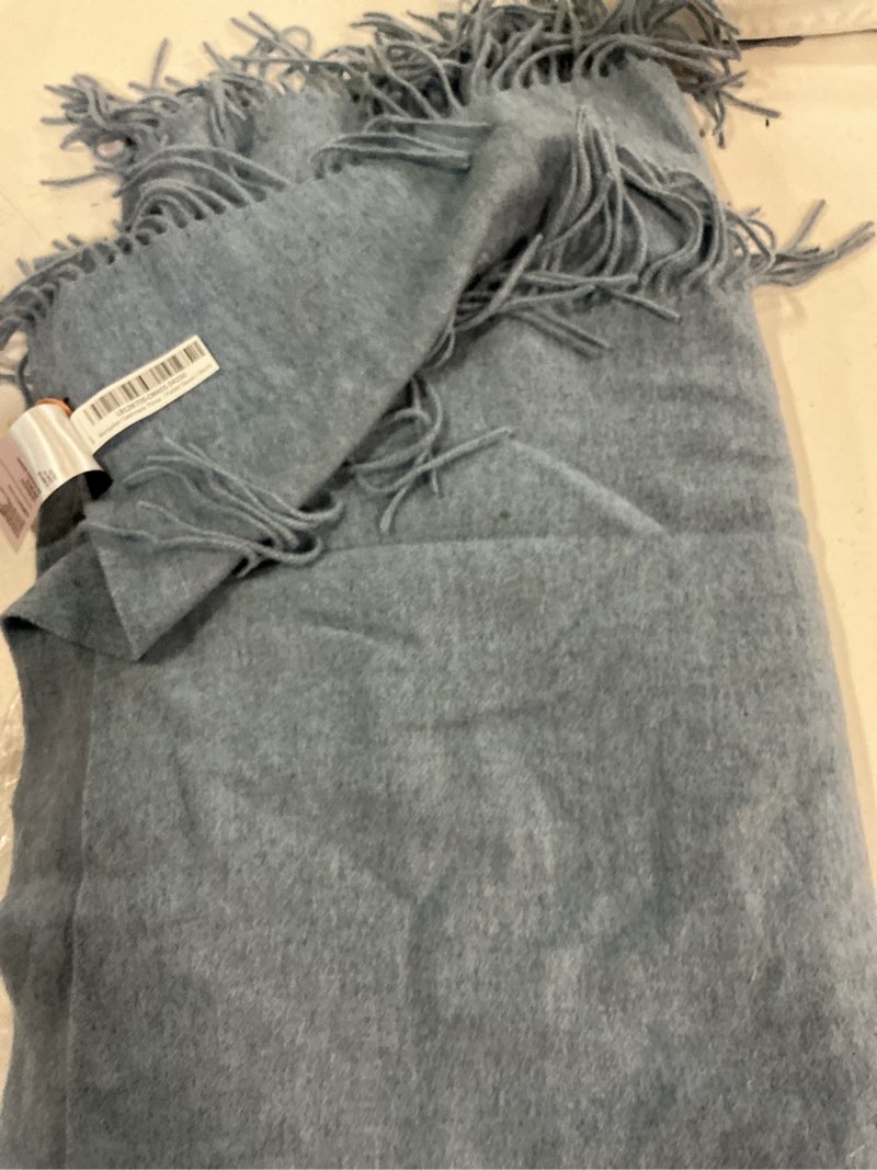 Condition photo showing New/Like New for mongolian cashmere throw / faded denim / 50x70