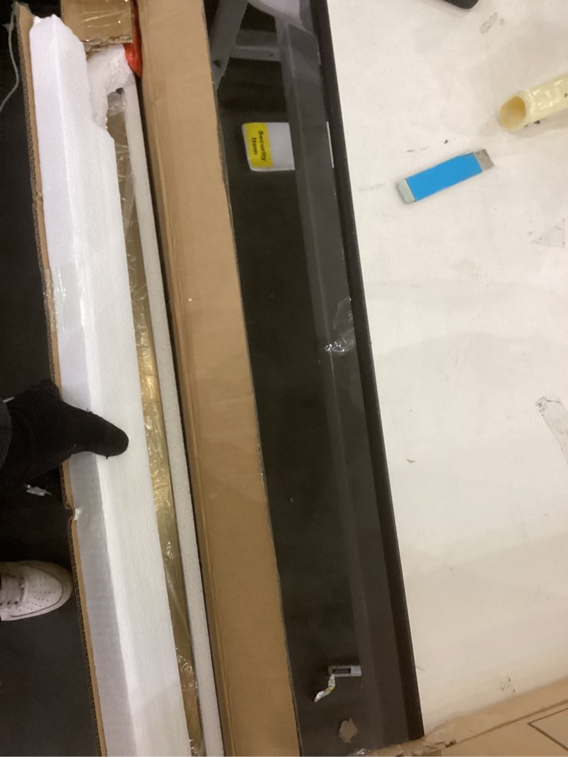 Condition photo showing Good Condition for ANDY STAR 24"x40" Gold Mirror, Brushed Brass Scalloped Wall Mirror, Unique Rectangle Mirror, Bathroom Vanity Mirror in Anti-Rust Stainless Steel Metal Frame 1’’ Deep, Hangs Vertically/Horizontally Brushed Gold 40"L x 24"W