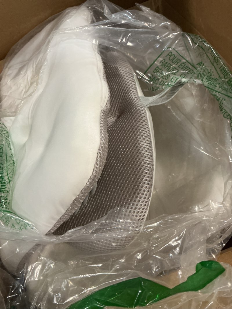 Condition photo showing As Is for full body bath pillow for bathtub, thick bathtub cushion, luxury tub pillow for bath for headrest neck and back support white 51" x 16"
