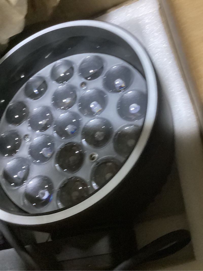 Condition photo showing As Is for shehds moving head light led 19x15w rgbw 4in1 b/wash/zoom effect stage lights professional dmx512 & sound activated control dj lights for party wedding disco and nightclub - 1 pack