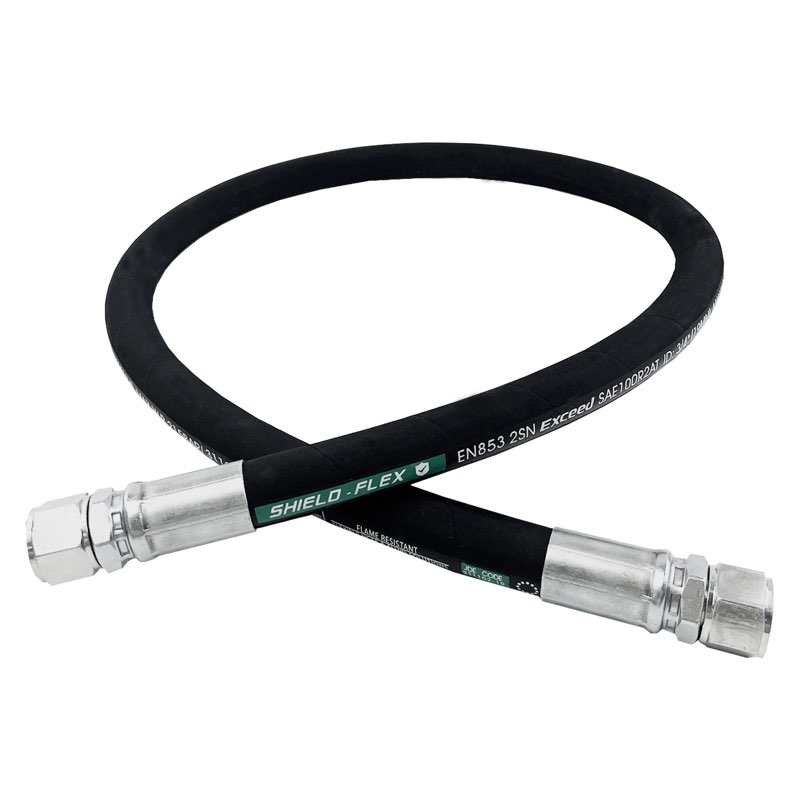 haichy 26711-12-12-84 hydraulic hose swivel assembly, 3/4" hose, 84" long, female jic x female jic, 3118 psi 26711-12-12-84-g