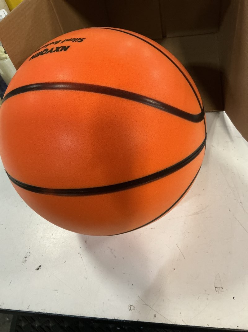 Condition photo showing Good Condition for silent basketball size 7 and size 3 - non-derforming package, new upgraded weight 600g grooved airless indoor basketball, silent training ball high bounce for quiet dribbling and indoor training orange-size 7