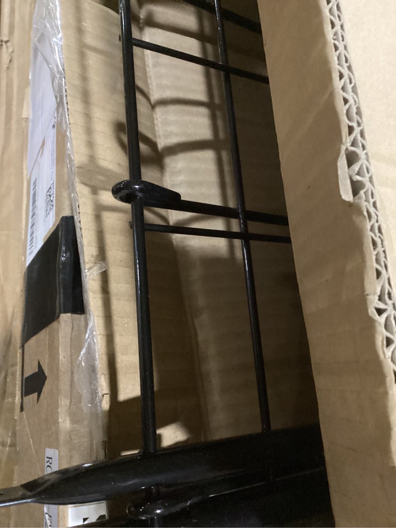 Condition photo showing Good Condition for Whitmor Extra Large Utility Foldable Shopping Cart with Wheels, 100 Lb Capacity, Heavy Duty Grocery Cart with Steel Frame, Foam Handle, Rolling Collapsible Utility Trolley for Grocery, Laundry, Black 17.4"L x 16.4"W x 40.12"H, Black