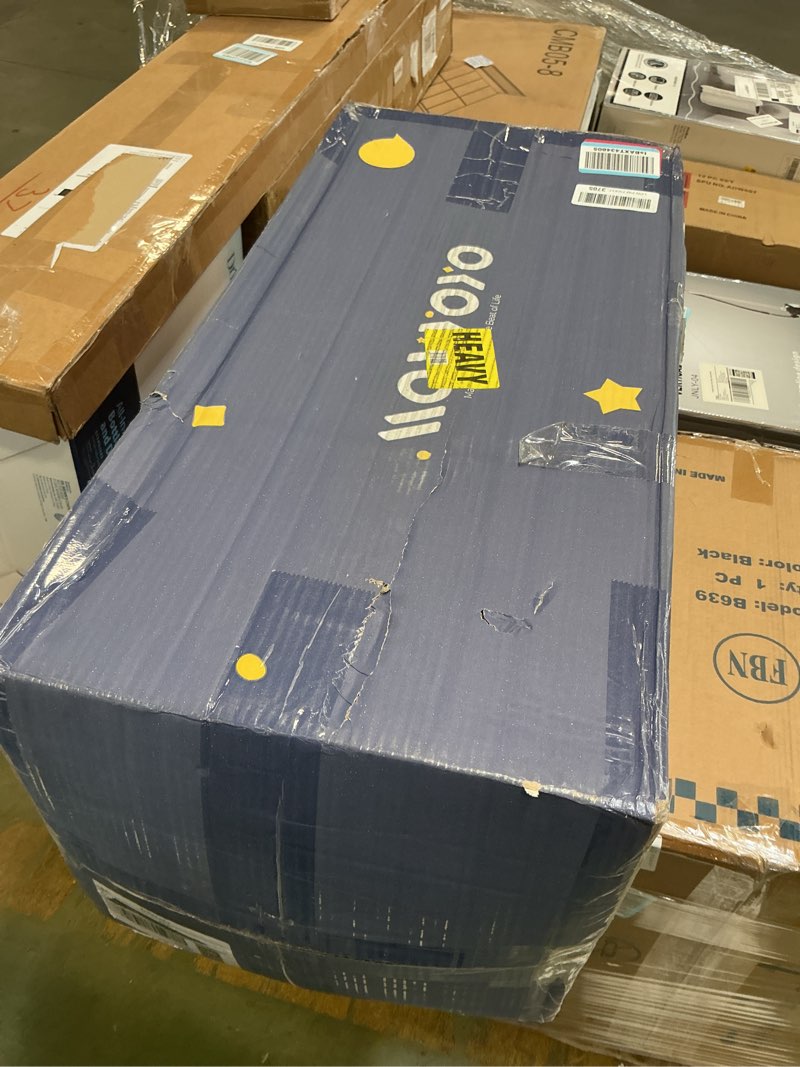 Condition photo showing New/Like New for MAXYOYO Tri-Fold Mattress, 6 Inch Tufted Folding Futon Foam Bed, Foldable Floor Mattress Guest Bed Futon Topper Portable Camping Sleeping with Corded Fabric, Dark Grey, 59"x79" Queen Dark Grey