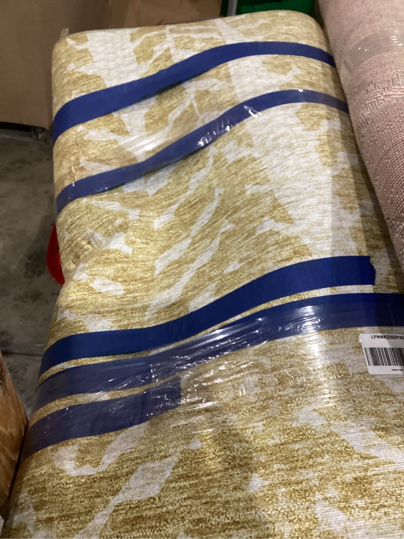 Condition photo showing As Is for Addison Rugs Chantille ACN694 Gold 9' x 12' Indoor Outdoor Area Rug, Easy Clean, Machine Washable, Non Shedding, Bedroom, Entry, Living Room, Dining Room, Kitchen, Patio Rug Gold 9' x 12' (Rectangular)