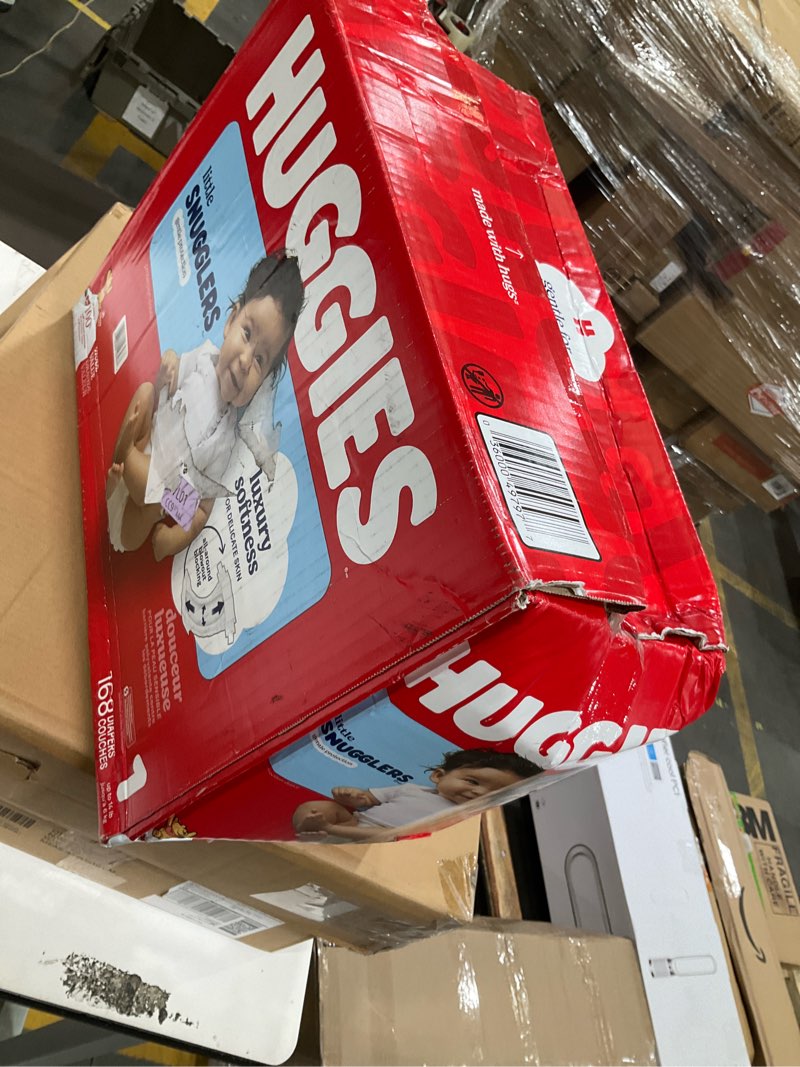 Condition photo showing New/Like New for huggies size 1 diapers, little snugglers baby diapers, size 1 (8-14 lbs), 168 count, packaging may vary size 1 168