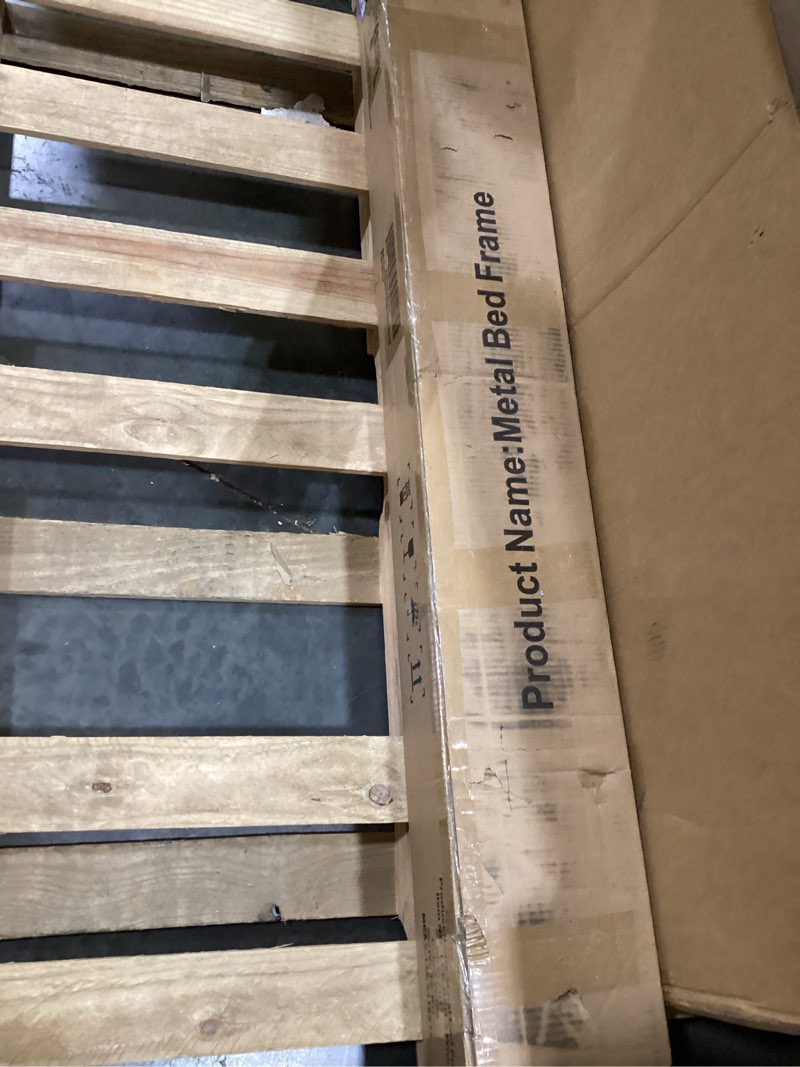 Condition photo showing Good Condition for clibfeng full size bed frame with headboard,heavy duty steel slats support-led bed frame with usb charging station,mattress foundation-under bed storage,no box spring needed,noise free,white full white