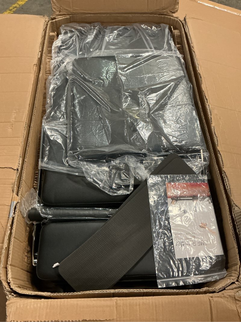 Condition photo showing As Is for Pilates Reformer Machine Equipment with Springs & Cords for Home Workout, Foldable Pilates Equipment with Jump Board for All Level Users black