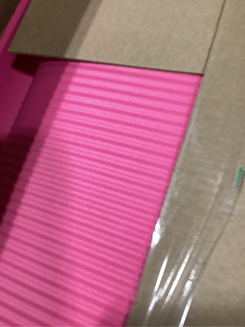 Condition photo showing As Is for amazon basics extra thick exercise yoga mat with carrying strap pink 1/2 inch