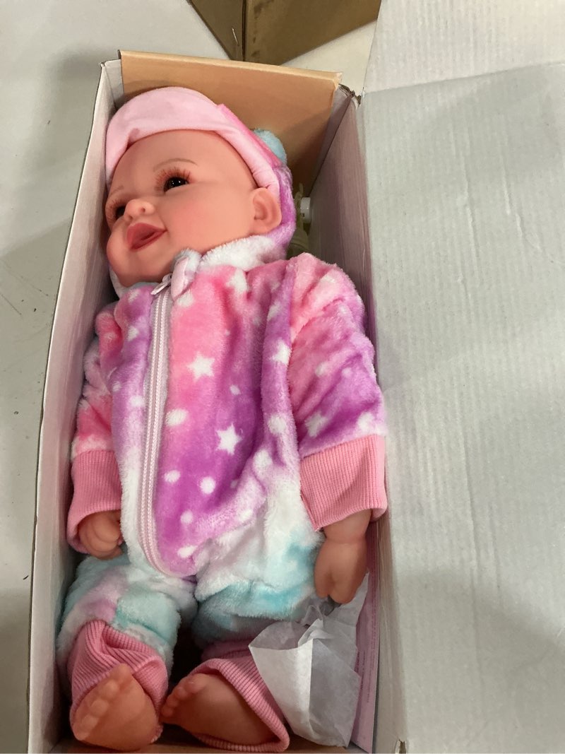Condition photo showing Good Condition for babeside baby dolls, 17inch large realistic cute soft body baby doll real life baby dolls with accessories for 3+ year old girls gifts, pretend play, collection a pink