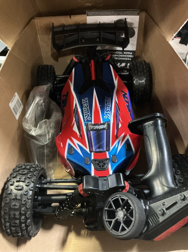 Condition photo showing Good Condition for ARRMA RC Car 1/8 Typhon 4X4 RTR Brushed Buggy, Red (Battery and Charger Not Included), ARA4206V4T3