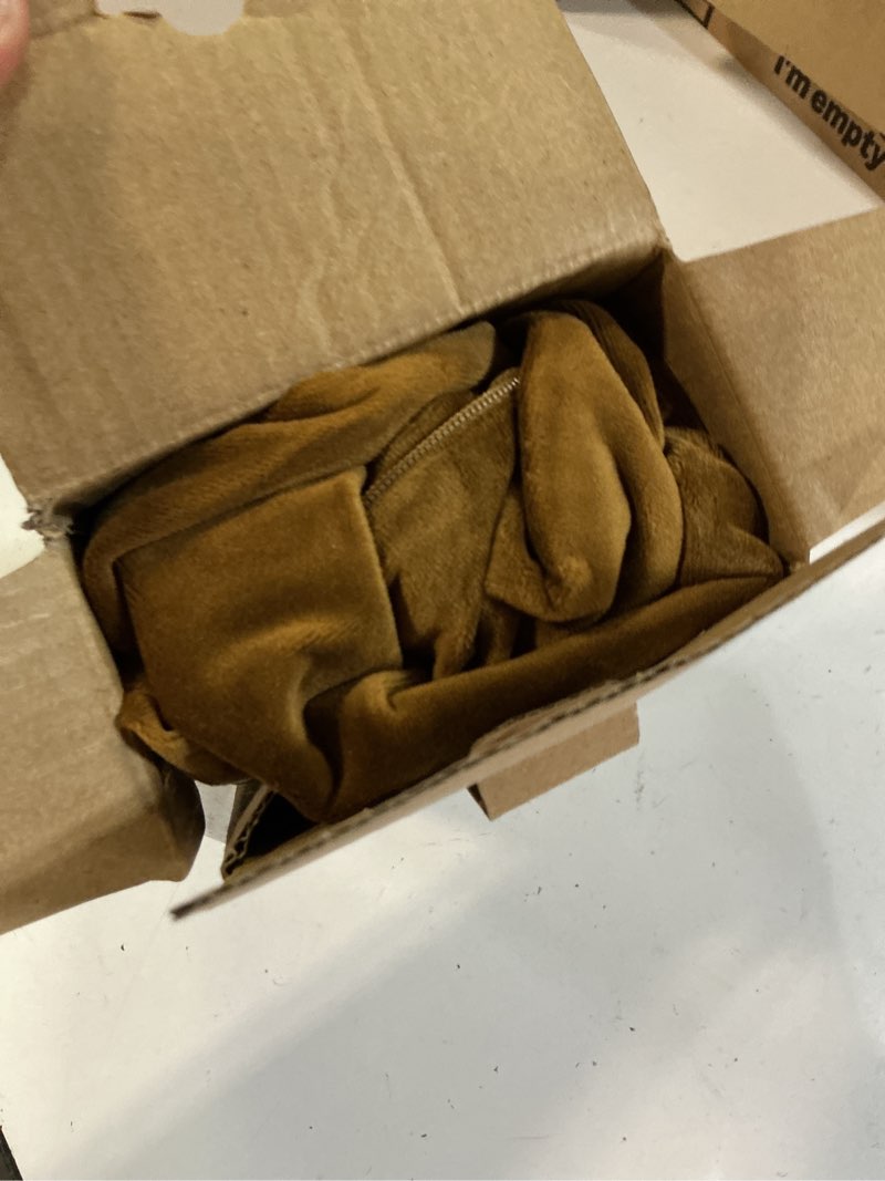 Condition photo showing Good Condition for miulee golden brown velvet throw pillow covers 20x20 soft decorative solid square cushion cases pack of 2 modern luxury home decor for couch, sofa, bedroom 20" x 20" (pack of 2) golden brown