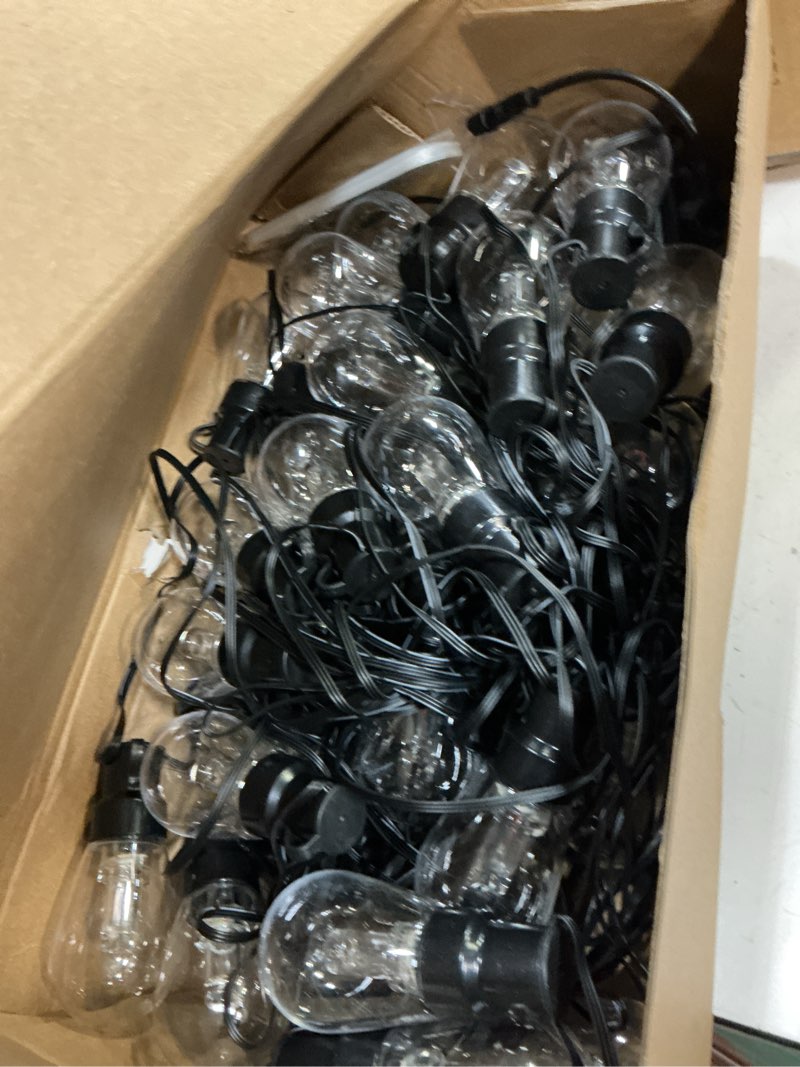 Condition photo showing New/Like New for beizelte outdoor string lights, 150ft rgb+ic outside light dimmable shatterproof led bulbs, ip67 waterproof chasing effect lighting dreamcolor patio strip lights for backyard, balcony, outdoor living