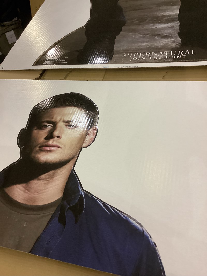 Condition photo showing Good Condition for Cardboard People Dean Winchester Life Size Cardboard Cutout Standup - The CW's Supernatural