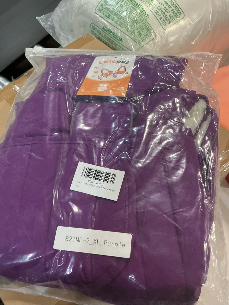 Condition photo showing New/Like New for Lelepet Dachshund Coat - Warm, Waterproof Winter Jacket with Reflective Strips & Fleece Lining for Mini & Standard Dachshunds, Adjustable Hook & Loop, Red Medium Red