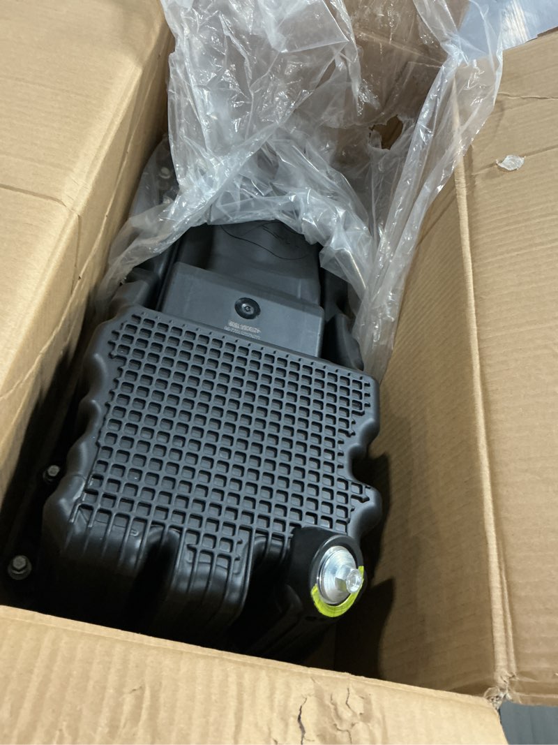 Condition photo showing As Is for 264-732 53022343al engine oil pan replacement for 2011-2015 jeep grand cherokee dodge durango 5.7l