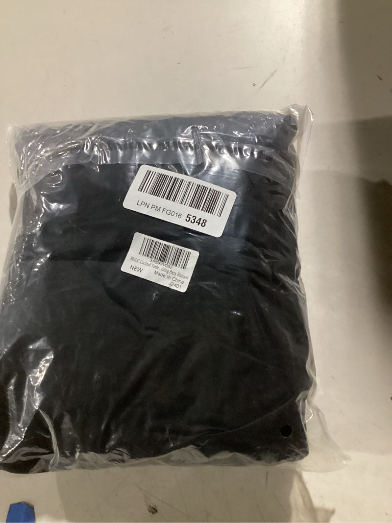 Condition photo showing New/Like New for Cocktail Table Covers - 2 Pack 24"x 43" Black Cocktail Table Tablecloth with Natural Wavy Round Skirt for Bar Wedding Party Banquet Black 2 Pack - 24 x 43 Inch