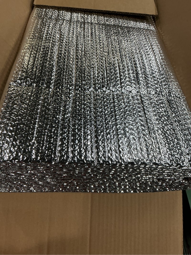 Condition photo showing New/Like New for ToLanbbt Garage Door Insulation Kit 8P Double Bubble Window Heat Insulation Panels, 6MM 24" x 54" Reflective Aluminum Foil Summer/Winter Barrier Sheets with 120 Adhesive Tapes for Garage Attic Wall 8 24 x 54 IN