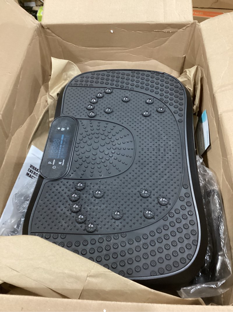 Condition photo showing Good Condition for AXV Vibration Plate Fitness Platform Exercise Machine Vibrating Shaking Full Body Shaker Workout Vibrate Stand Shake Board Sport Gym for Weight Loss Fat Burner for Women Men SLIM-BLACK